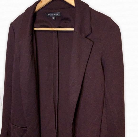 Dynamite plum long blazer - Picture 3 of 4